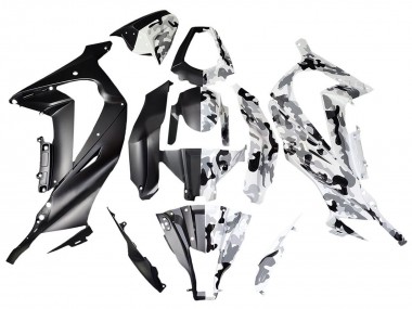 Cheap 2008-2010 Kawasaki ZX10R Motorcycle Fairings - White Black Split