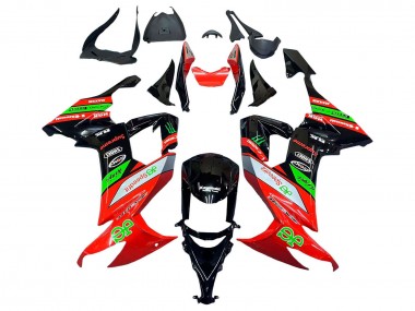 Cheap 2008-2010 Kawasaki ZX10R Motorcycle Fairings - Red Green Black