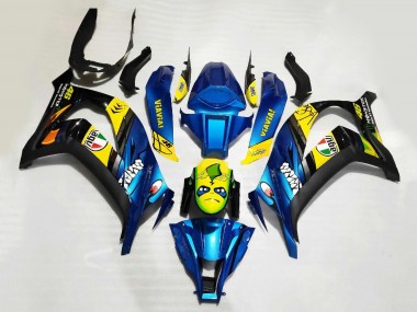 Cheap 2008-2010 Kawasaki ZX10R Motorcycle Fairings - Blue Yellow Black Shark