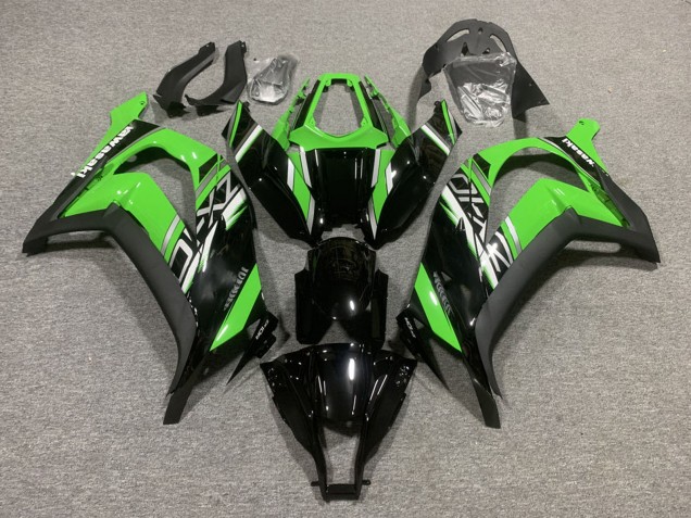 2011-2015 Kawasaki ZX10R Motorcycle Fairings - Green Glossy Black Matte Black