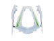 2011-2015 Kawasaki ZX10R Motorcycle Fairings - White Green Stripe Black Ninja