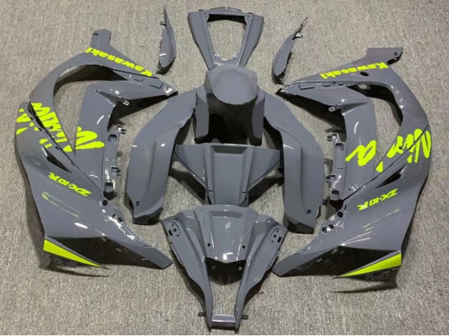 2011-2015 Kawasaki ZX10R Motorcycle Fairing - Nardo Grey Yellow