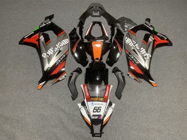 Cheap 2011-2015 Kawasaki ZX10R Motorcycle Fairings - White Orange Black Mahi Elf 66 Superbike