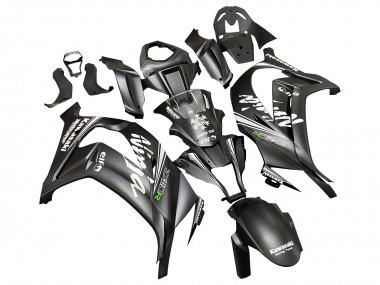 Cheap 2011-2015 Kawasaki ZX10R Motorcycle Fairings - Matte Black Green Elf