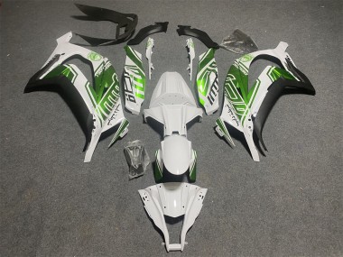 Cheap 2011-2015 Kawasaki ZX10R Motorcycle Fairings - White Green Matte Black