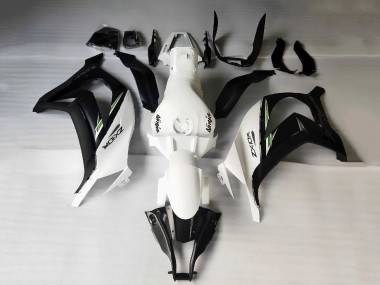 Cheap 2011-2015 Kawasaki ZX10R Motorcycle Fairings - White Matte Black Green Decals