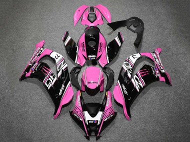 Cheap 2016-2020 Kawasaki ZX10R Motorcycle Fairings - Pink Glossy Black White Elf Monster