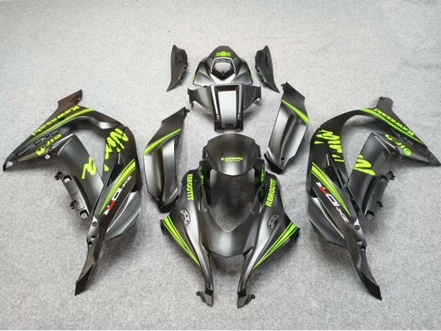 2016-2020 Kawasaki ZX10R Motorcycle Fairings - Matte Black Green