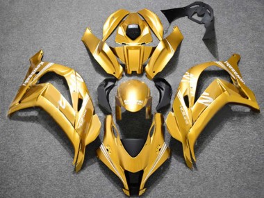 Cheap 2016-2020 Kawasaki ZX10R Motorcycle Fairings - Gold White