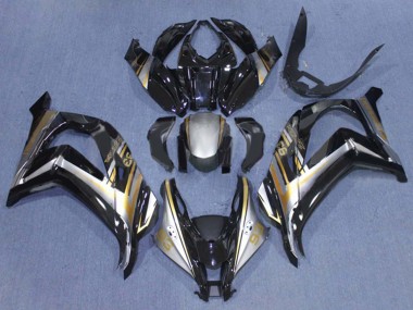 Cheap 2016-2020 Kawasaki ZX10R Motorcycle Fairings - Glossy Black Silver Gold 93