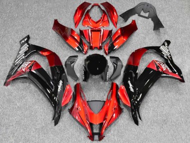 Cheap 2016-2020 Kawasaki ZX10R Motorcycle Fairings - Red Glossy Black