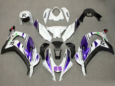 Cheap 2016-2020 Kawasaki ZX10R Motorcycle Fairings - White Purple Black Alstare 85