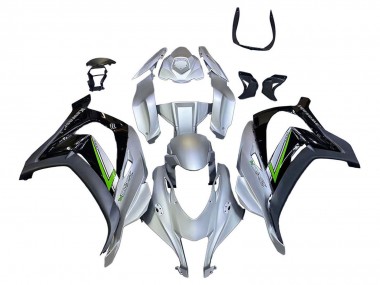 Cheap 2016-2020 Kawasaki ZX10R Motorcycle Fairing - Silver Green Black