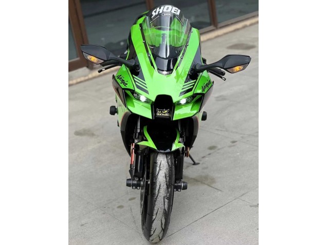 2021-2025 Kawasaki ZX10R Motorcycle Fairings - Green Glossy Black