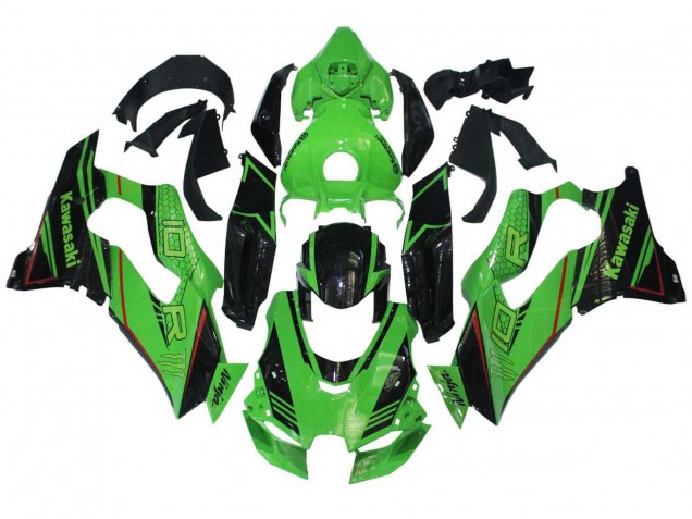 2021-2025 Kawasaki ZX10R Motorcycle Fairings - Green Glossy Black