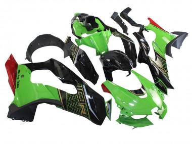 Cheap 2021-2025 Kawasaki ZX10R Motorcycle Fairing - Green Black Red Honeycomb