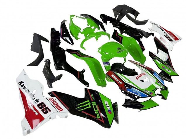 2021-2025 Kawasaki ZX10R Motorcycle Fairings - Green Black White Red Blue Showr Elf Monster