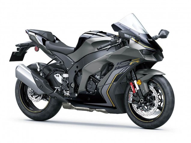 2021-2025 Kawasaki ZX10R Motorcycle Fairings - Black Grey Gold