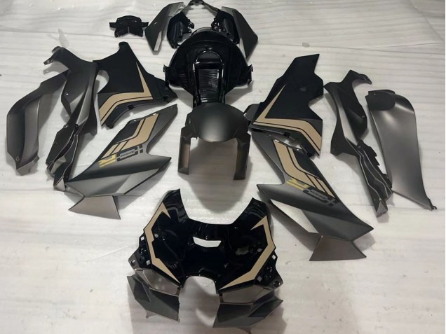 2021-2025 Kawasaki ZX10R Motorcycle Fairings - Matte Black Glossy Black Brown