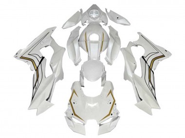 Cheap 2021-2025 Kawasaki ZX10R Motorcycle Fairings - White Gold