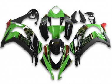 Cheap 2021-2025 Kawasaki ZX10R Motorcycle Fairings - Green Black Red Honeycomb