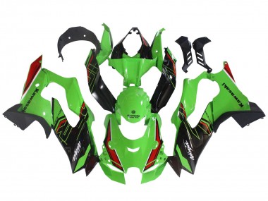 Cheap 2021-2025 Kawasaki ZX10R Motorcycle Fairings - Green Black Red
