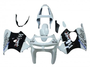 Cheap 1998-1999 Kawasaki ZX6R Motorcycle Fairings - White Black West Mobil