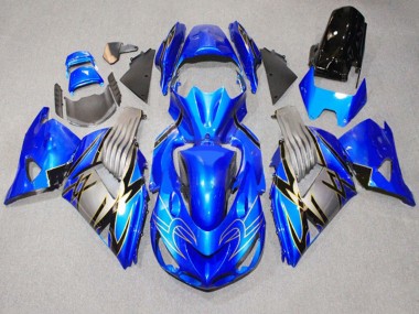 Cheap 2006-2011 Kawasaki ZX14R ZZR1400 Motorcycle Fairings - Blue Grey