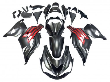 Cheap 2012-2024 Kawasaki ZX14R ZZR1400 Motorcycle Fairings - Matte Black Red White Ninja
