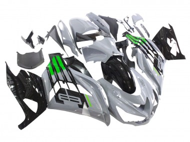Cheap 2012-2024 Kawasaki ZX14R ZZR1400 Motorcycle Fairings - Grey Green Black