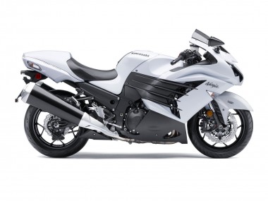 Cheap 2012-2024 Kawasaki ZX14R ZZR1400 Motorcycle Fairings - White Matte Black