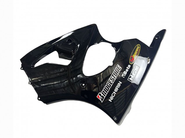 1998-1999 Kawasaki ZX6R Motorcycle Fairings - Glossy Black Yellow Elf Bridgestone