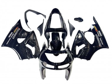 Cheap 1998-1999 Kawasaki ZX6R Motorcycle Fairings - Glossy Black Yellow Elf Bridgestone