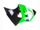 1998-1999 Kawasaki ZX6R Motorcycle Fairings - Green White Glossy Black