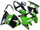 1998-1999 Kawasaki ZX6R Motorcycle Fairings - Green Glossy Black Elf Bridgestone