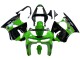1998-1999 Kawasaki ZX6R Motorcycle Fairings - Green Glossy Black Elf Bridgestone