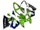 1998-1999 Kawasaki ZX6R Motorcycle Fairings - Green White Blue Silver Glossy Black
