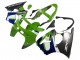 1998-1999 Kawasaki ZX6R Motorcycle Fairings - Green White Blue Silver Glossy Black