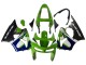 1998-1999 Kawasaki ZX6R Motorcycle Fairings - Green White Blue Silver Glossy Black
