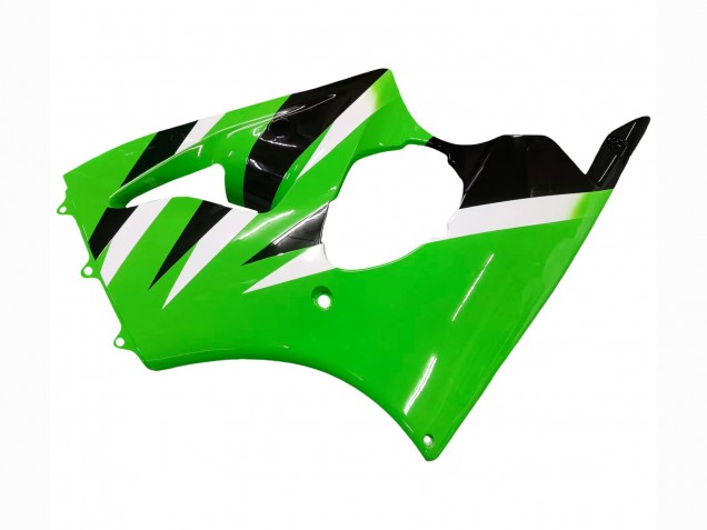 2000-2002 Kawasaki ZX6R Motorcycle Fairings - Green White Black