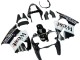 2000-2002 Kawasaki ZX6R Motorcycle Fairings - Glossy Black White West Michelin