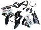 2000-2002 Kawasaki ZX6R Motorcycle Fairings - Glossy Black White West Michelin