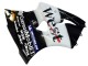 2000-2002 Kawasaki ZX6R Motorcycle Fairings - Glossy Black White West Michelin
