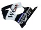 2000-2002 Kawasaki ZX6R Motorcycle Fairings - Glossy Black White West Michelin