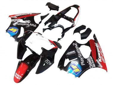 Cheap 2000-2002 Kawasaki ZX6R Motorcycle Fairings - Glossy Black Red Blue Red PlayStation 2