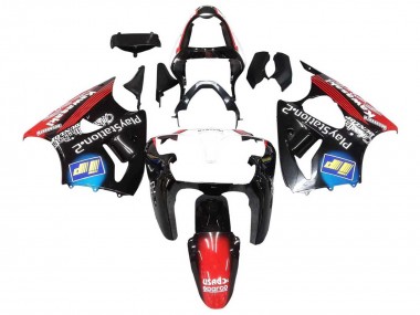 Cheap 2000-2002 Kawasaki ZX6R Motorcycle Fairings - Glossy Black Red Blue Red PlayStation 2