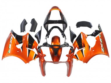 Cheap 2000-2002 Kawasaki ZX6R Motorcycle Fairings - Orange Black