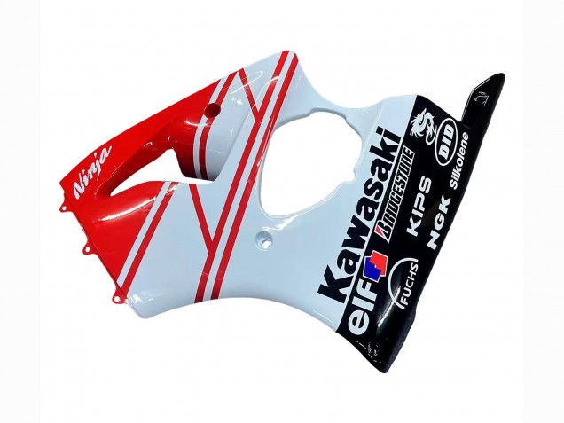 2000-2002 Kawasaki ZX6R Motorcycle Fairings - White Red Black