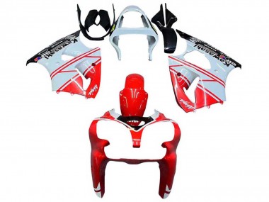 Cheap 2000-2002 Kawasaki ZX6R Motorcycle Fairings - White Red Black