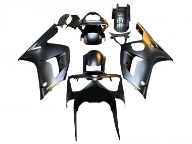 Cheap 2003-2004 Kawasaki ZX6R Motorcycle Fairings - Matte Black Gold 636